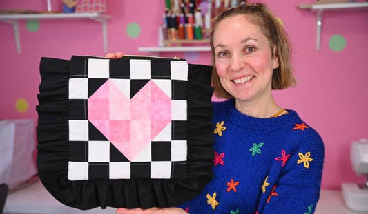Patchwork Heart Quilted Pouch